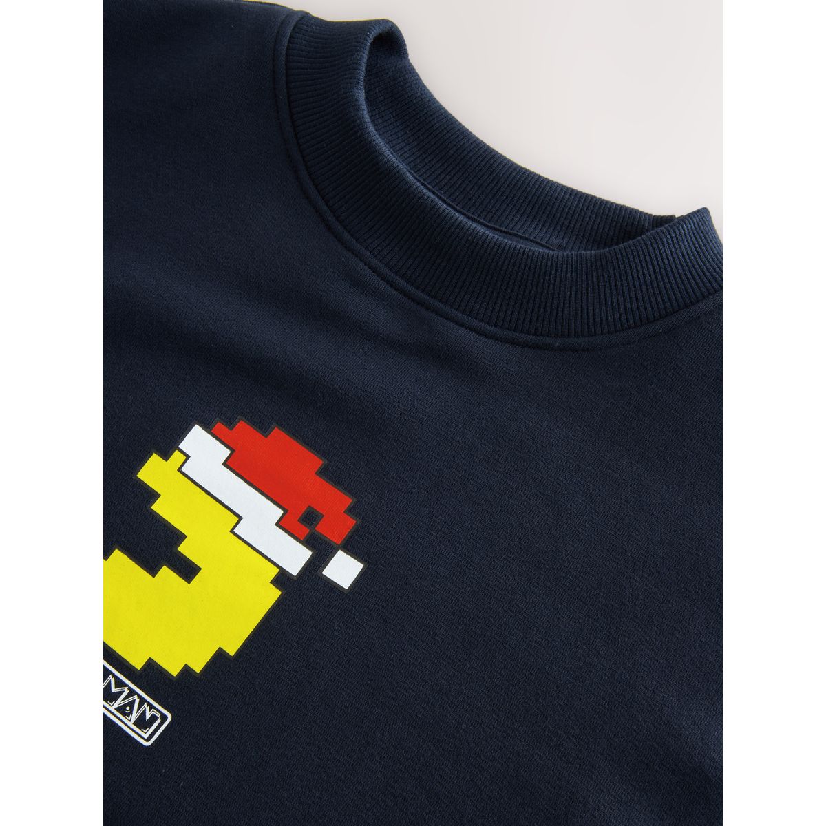 Sweat col rond de noël sous licence pacman bleu marine, NEXT