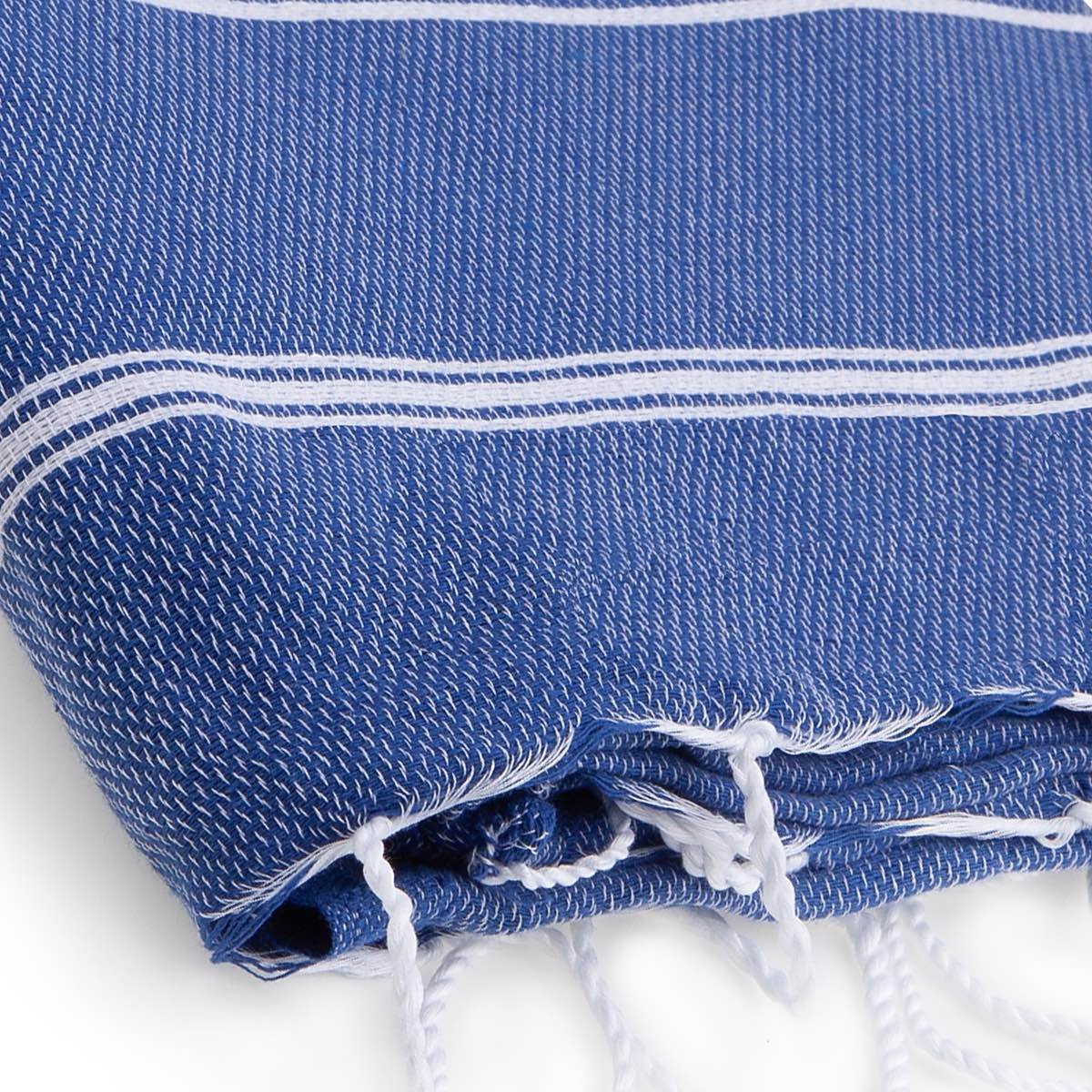 Fouta coton MYKONOS bleu grec, FEBRONIE