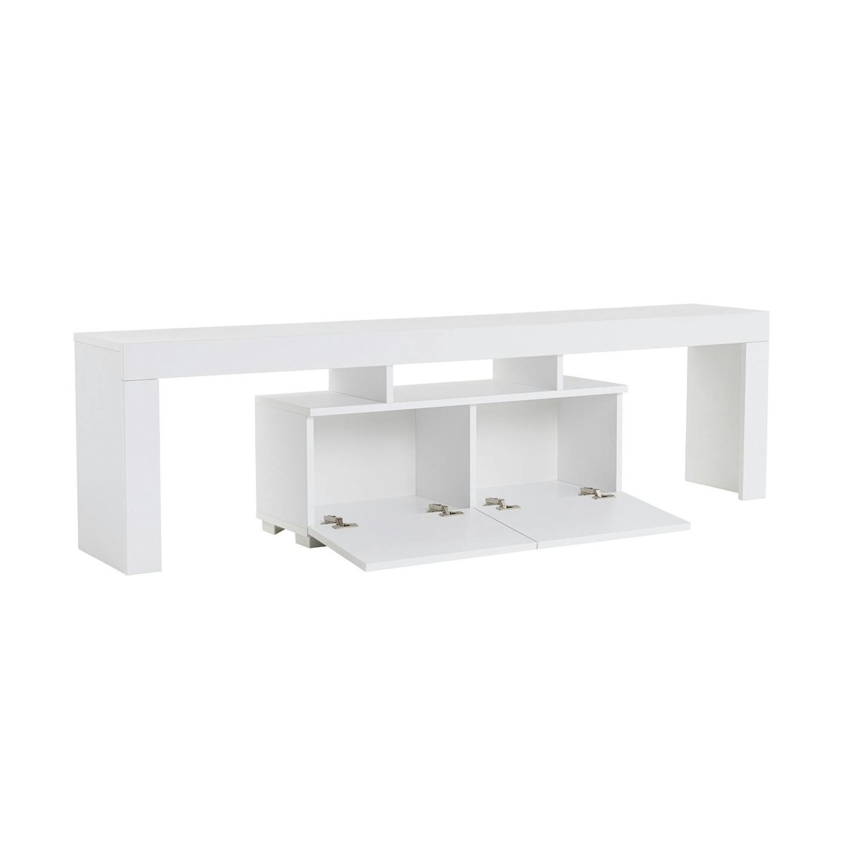 Meuble TV moderne 180 - 2 portes MARFA blanc, PIER IMPORT