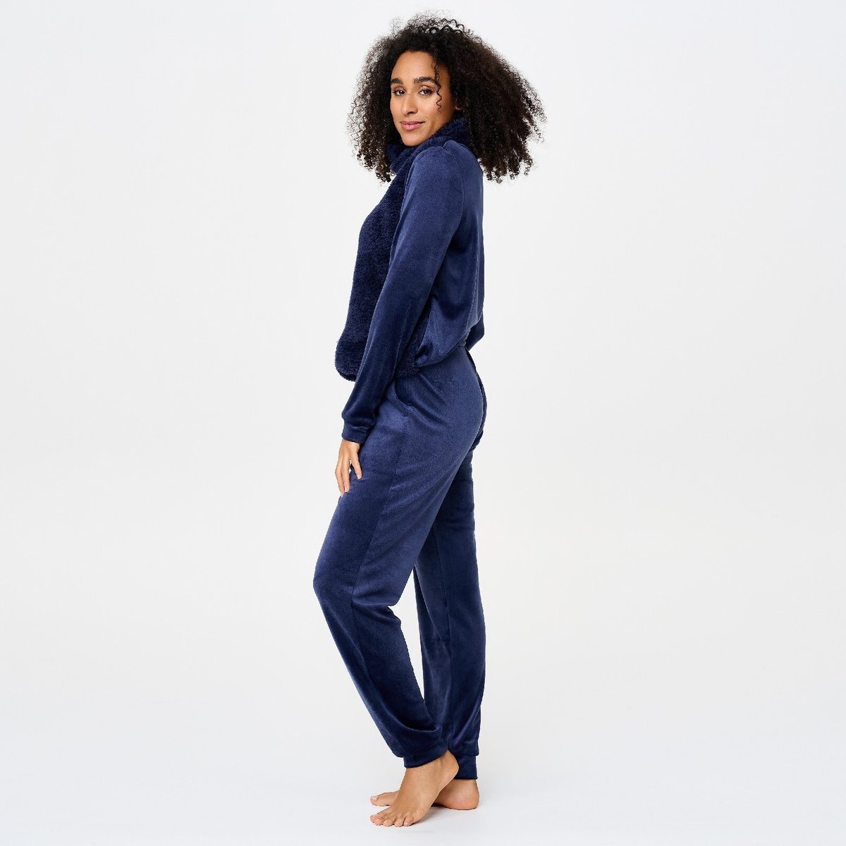 Velvet fleece ensemble de Pyjama black iris, LINGADORE