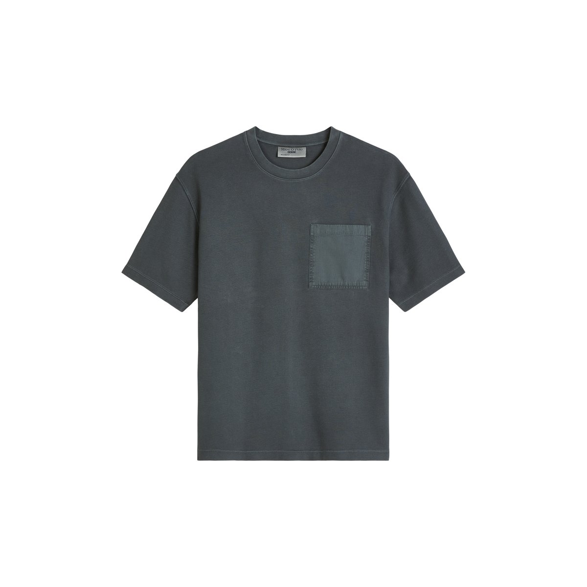 T-shirt relaxed en coton bio finement rainuré bleu foncé, MARC O’POLO DENIM