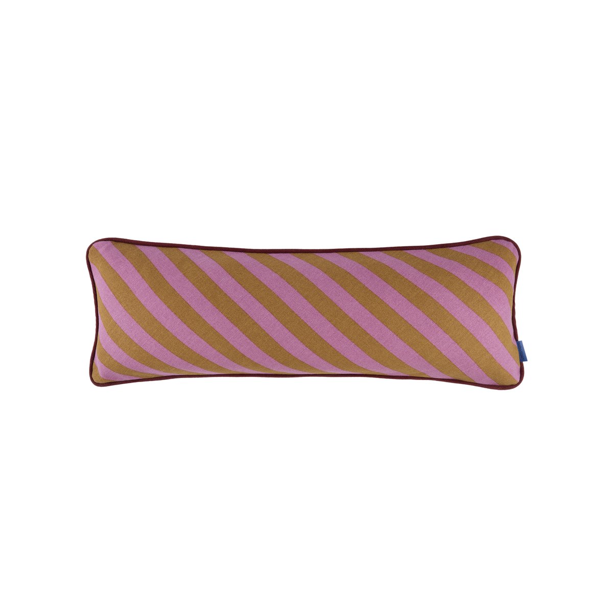 Coussin rectangulaire Ray pink curry stripes, NOBODINOZ
