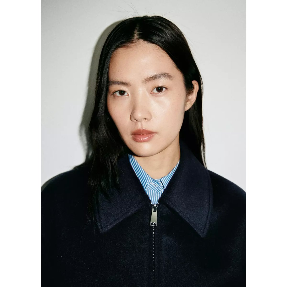 Veste bomber laine bleu marine, MANGO