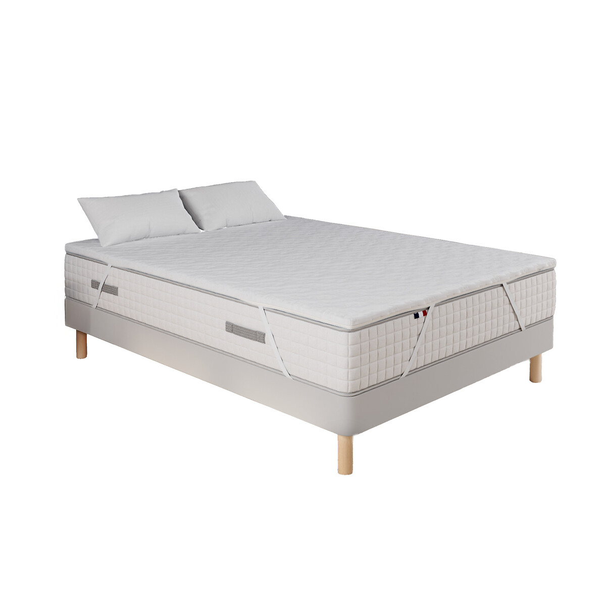 Surmatelas enveloppant mousse à mémoire de forme blanc, LA REDOUTE INTERIEURS
