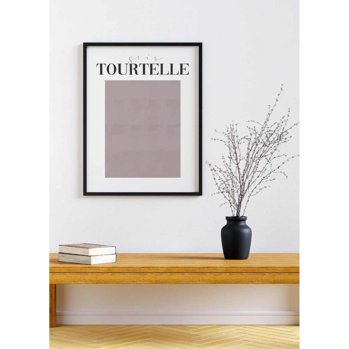 Affiche Gris Tourtelle blanc, L'AFFICHERIE