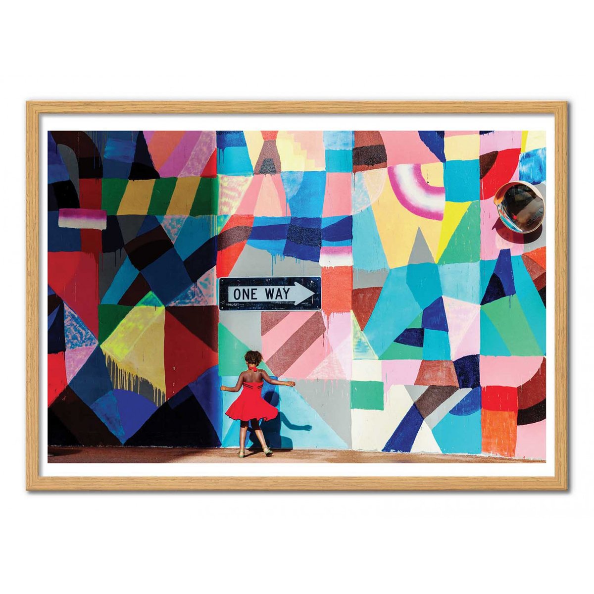 Affiche d’art et cadre noir 30 x 40 cm - One way - Gloria Salgado Gispert affiche d'art, WALL EDITIONS