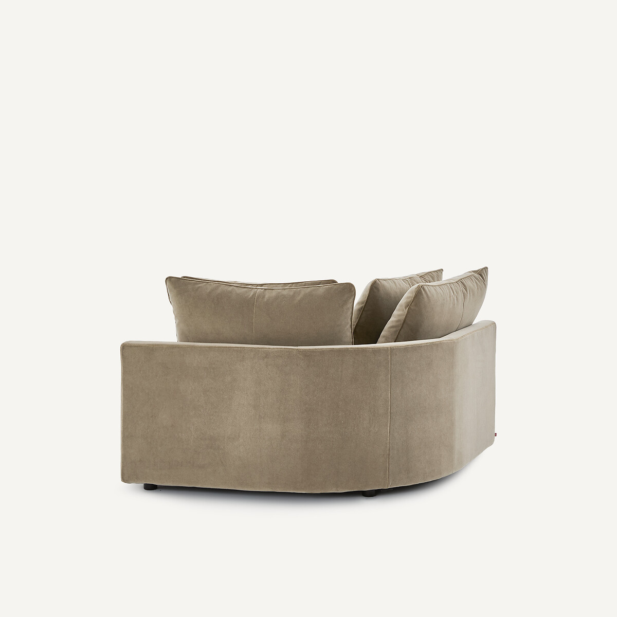 Divano angolare modulare in velluto stonewashed, TIBERIO grigio shiitake , AM.PM