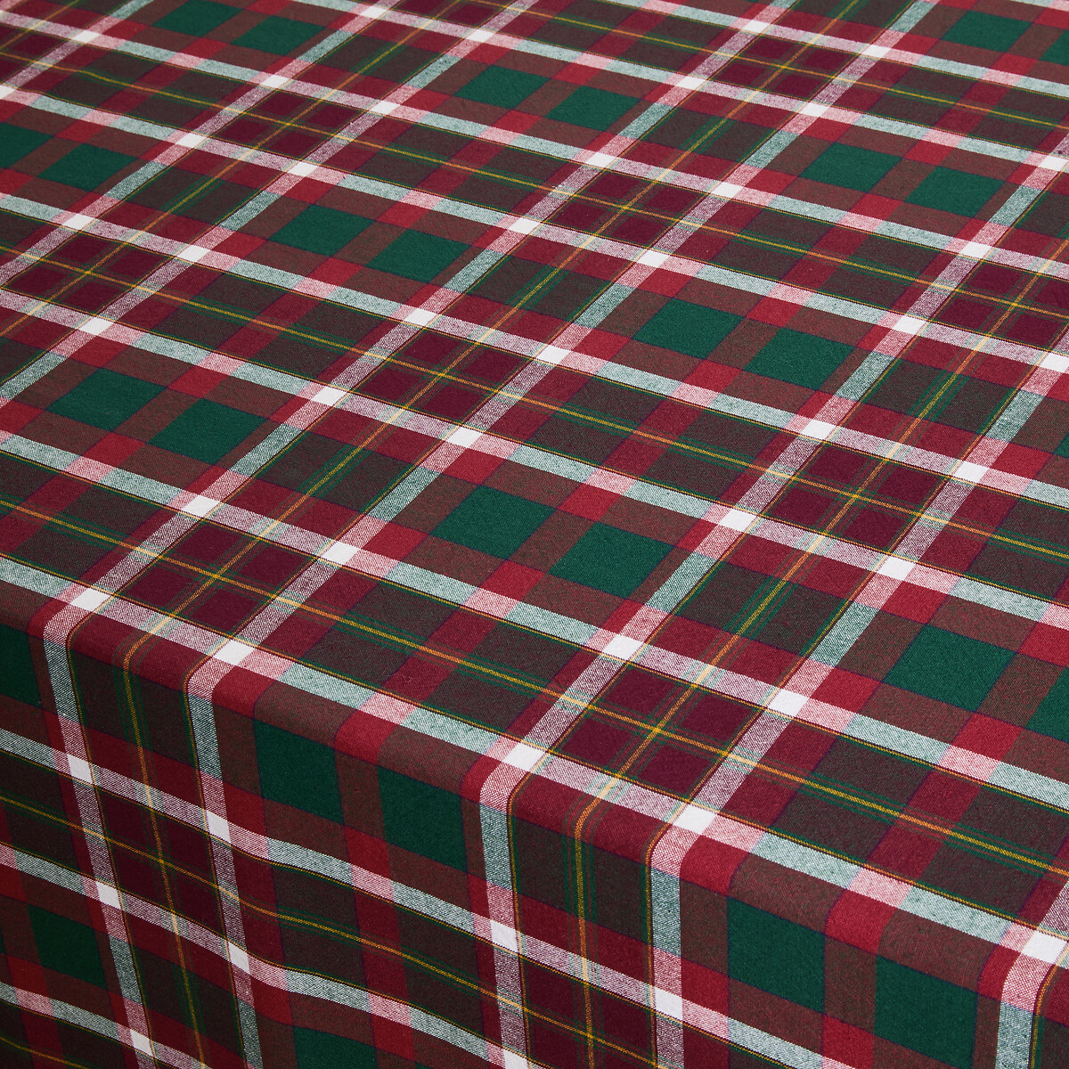 Nappe  à carreaux, en coton lavé tissé teint, FERGIE carreaux rouge, LA REDOUTE INTERIEURS