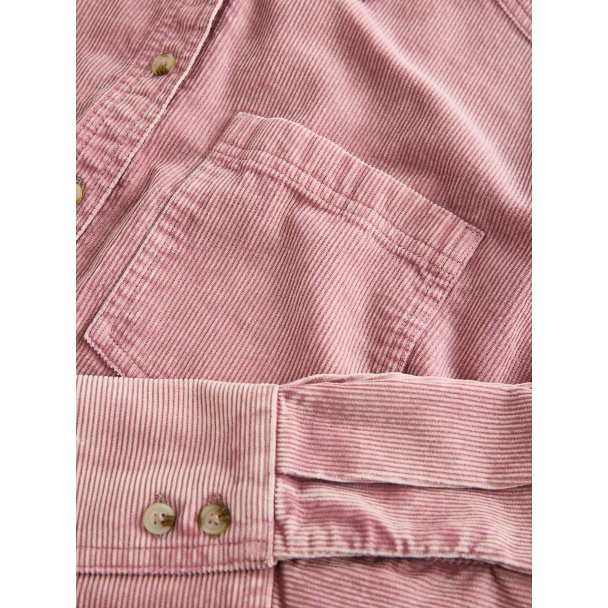 Chemise délavée en velours côtelé rose, NEXT