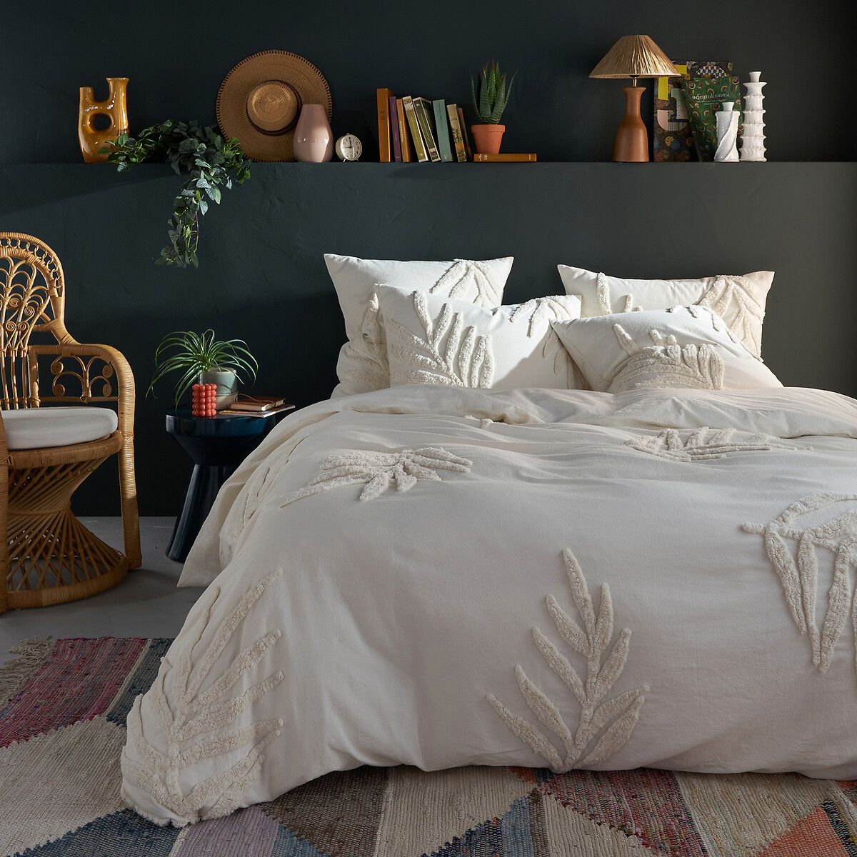 Housse de couette coton, Jobe ecru, LA REDOUTE INTERIEURS