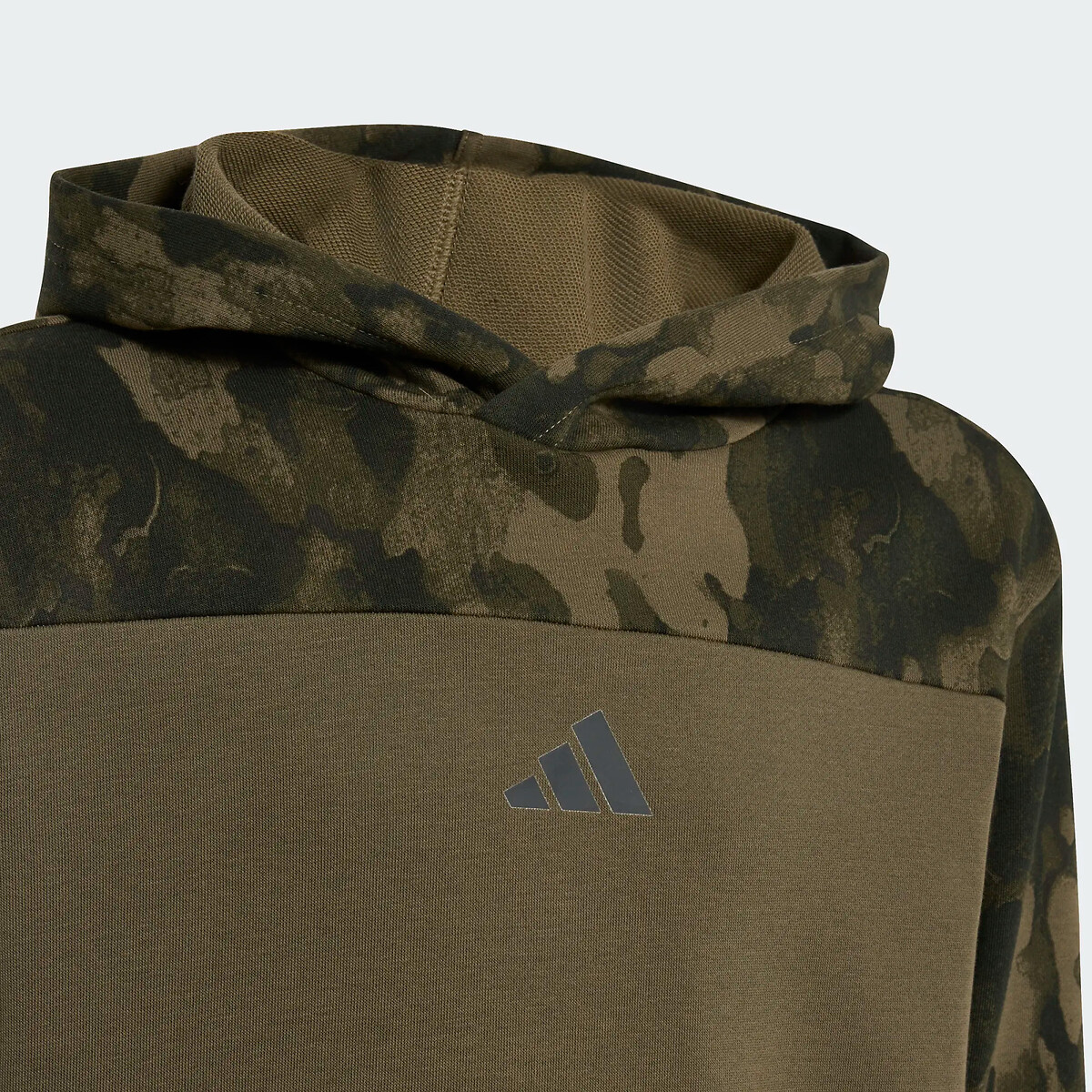 Sweat à capuche, imprimé camouflage kaki, adidas Performance