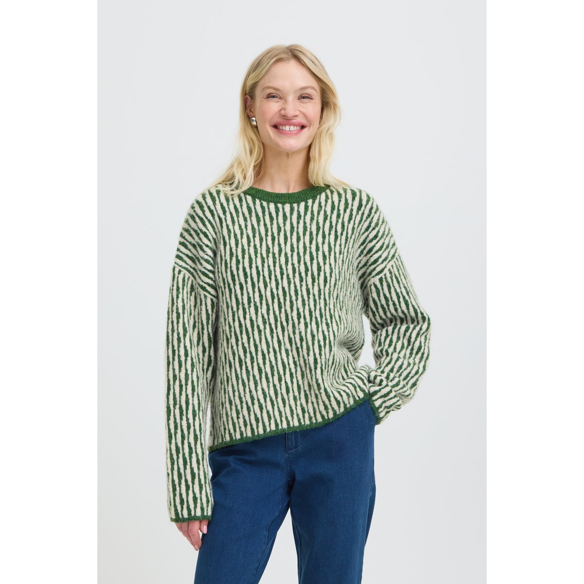 Á manches longues vert artichoke green abstract, B.YOUNG