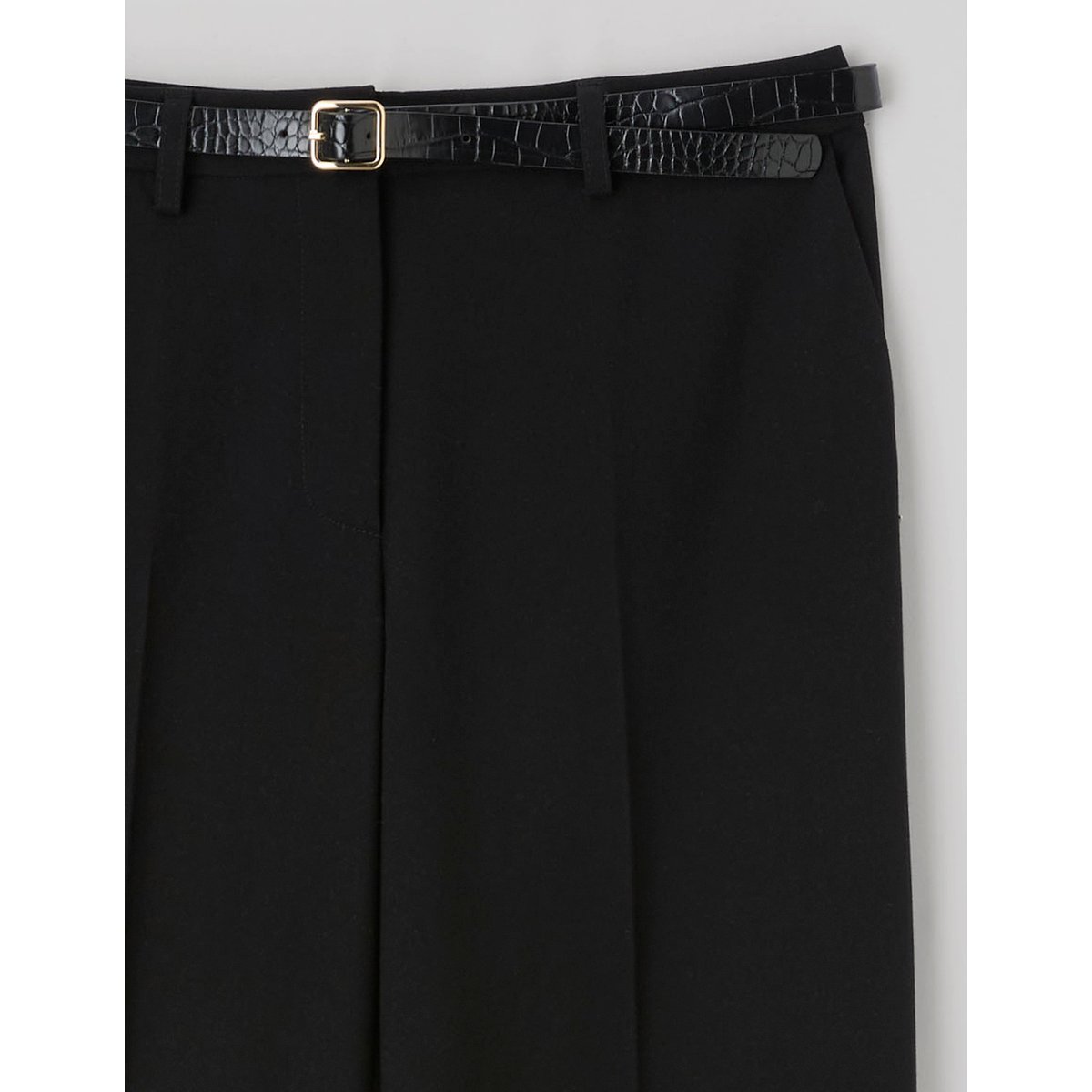 Pantalon droit à ceinture noir, BZB