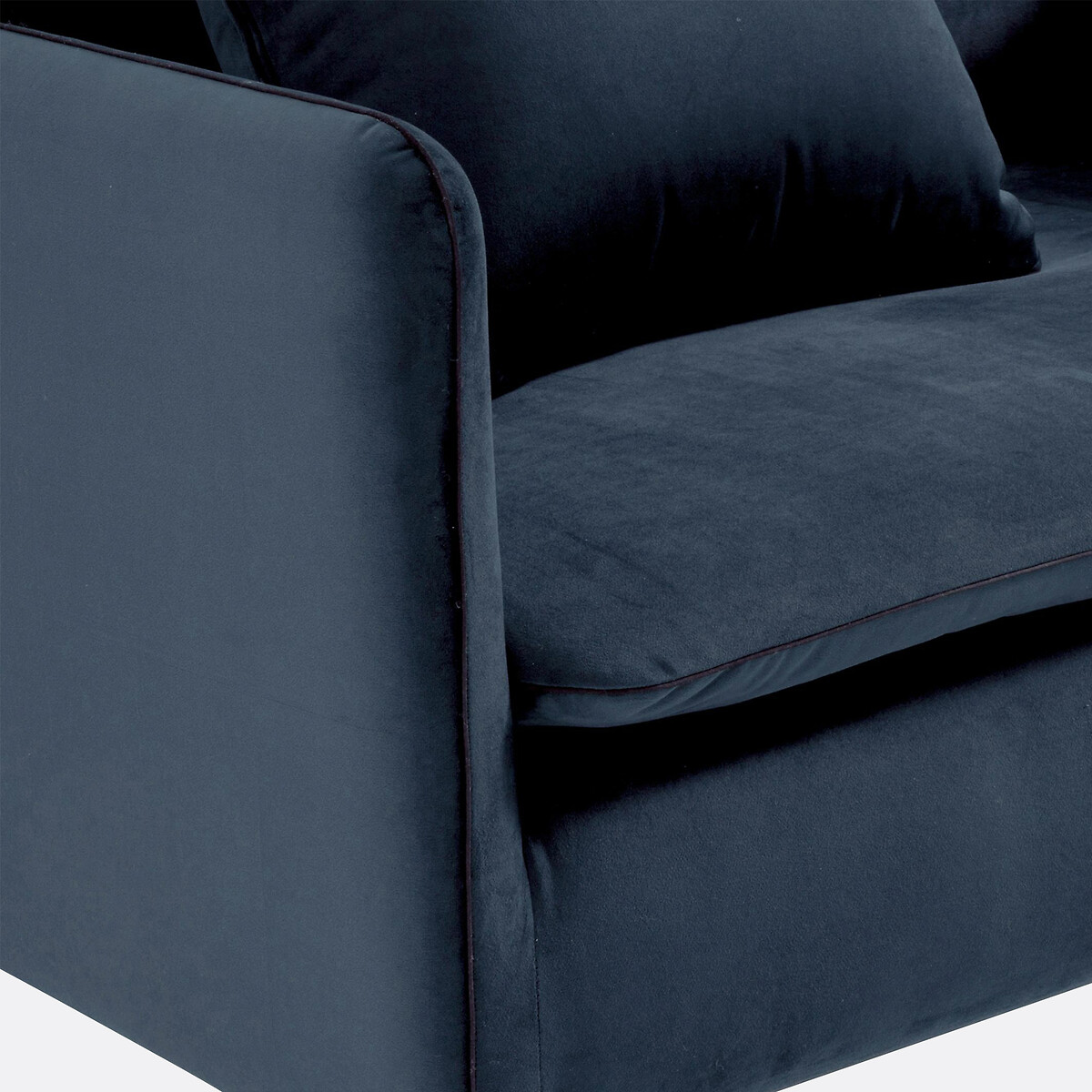 Fauteuil XL velours, Ivete bleu, LA REDOUTE INTERIEURS