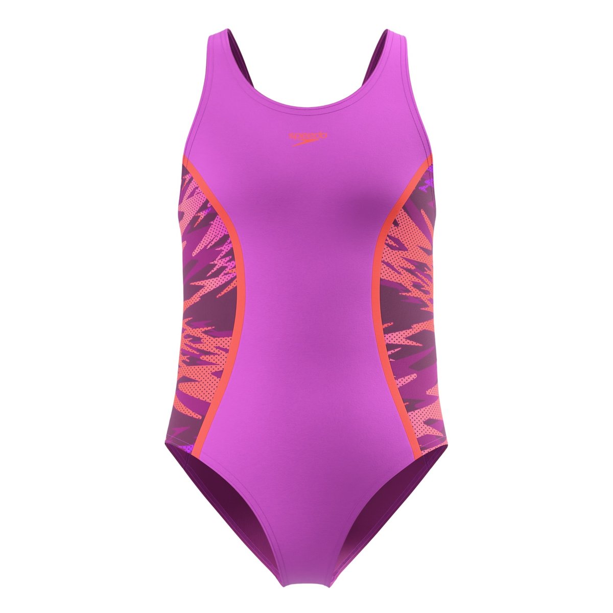 Maillot de bain 1 pièce dos nageur motif/style panneaux latéraux HYPERBOOM rose, SPEEDO