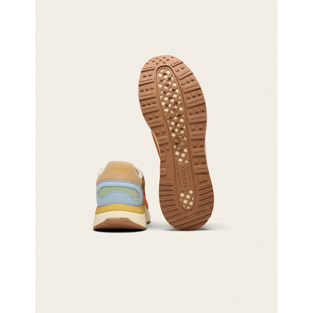 Baskets basses ANAEL ciel marron pistache, ODAJE