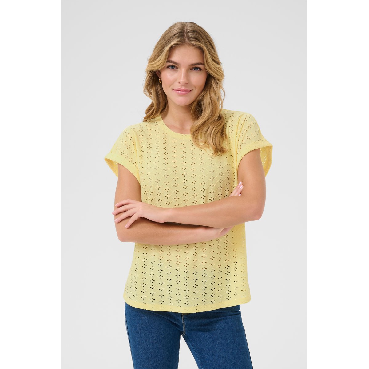 T-shirt à manches courtes jaune mellow yellow, KAFFE