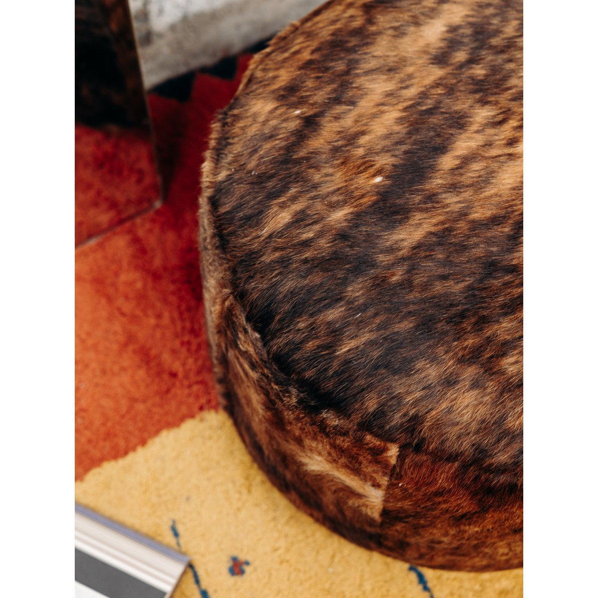Pouf ottoman Jean-Philippe N°10 - Bon état marron, DEBONGOUT