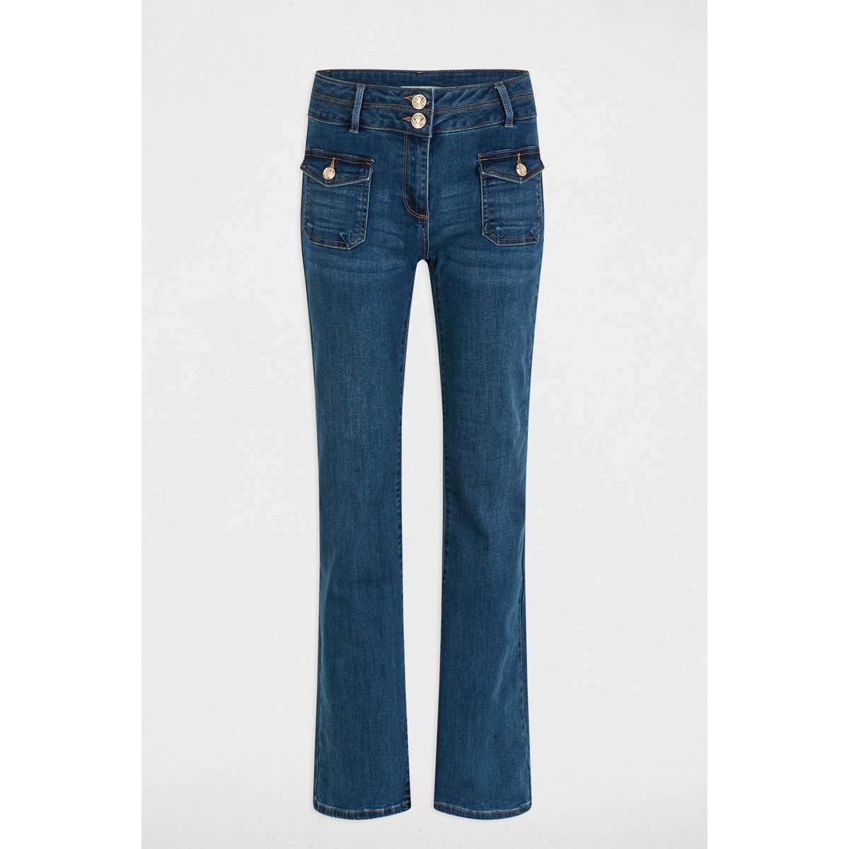 Jeans bootcut poches à boutons jean stone, MORGAN