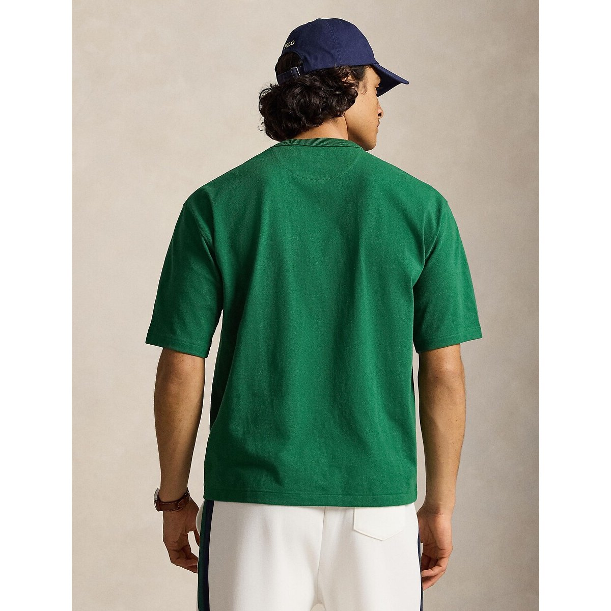 T-shirt a manica corta, vestibilità rilassata verde foresta, POLO RALPH LAUREN
