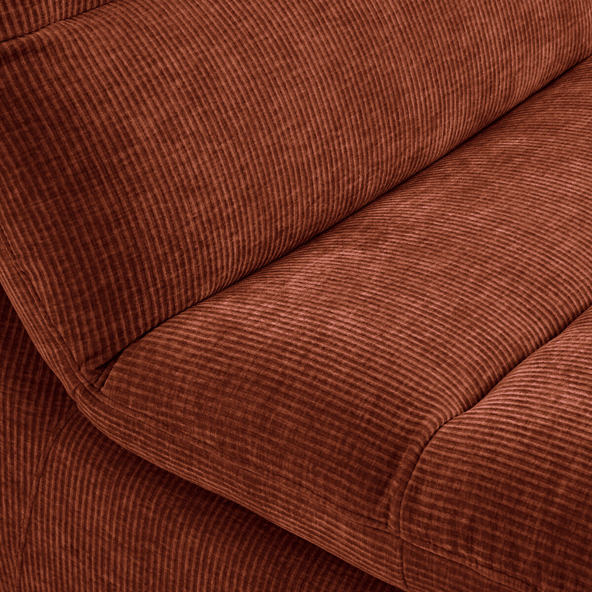 Drehbarer Cord-Sessel mit Waffelmuster, ERABLE braun, LA REDOUTE INTERIEURS
