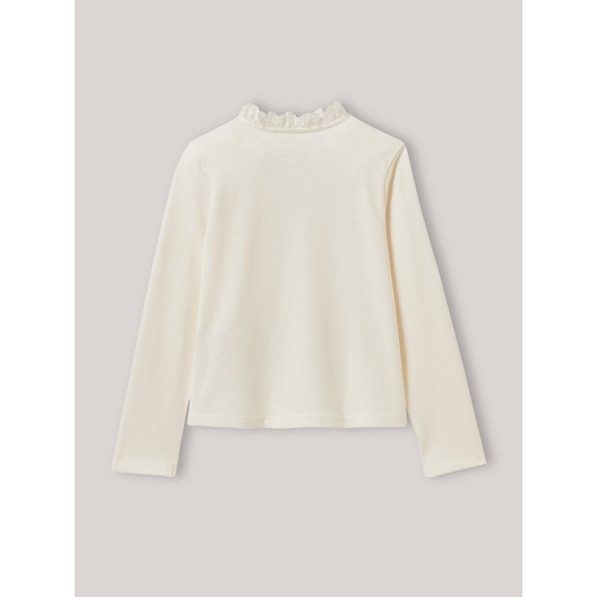 T-shirt col montant brodé - coton biologique ecru, CYRILLUS