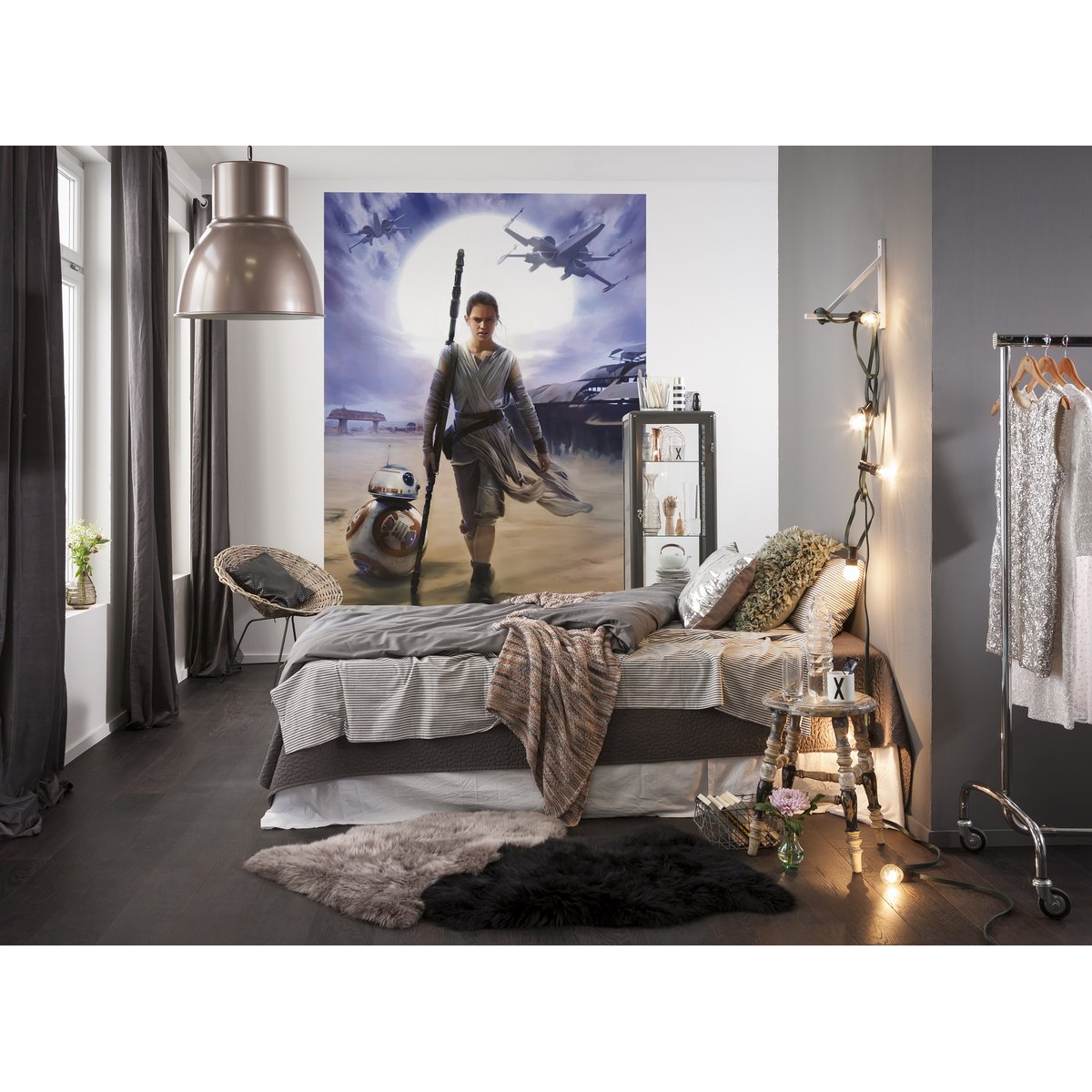 Papier peint  Komar - STAR WARS Rey - 184 x 254 cm beige, HEXOA