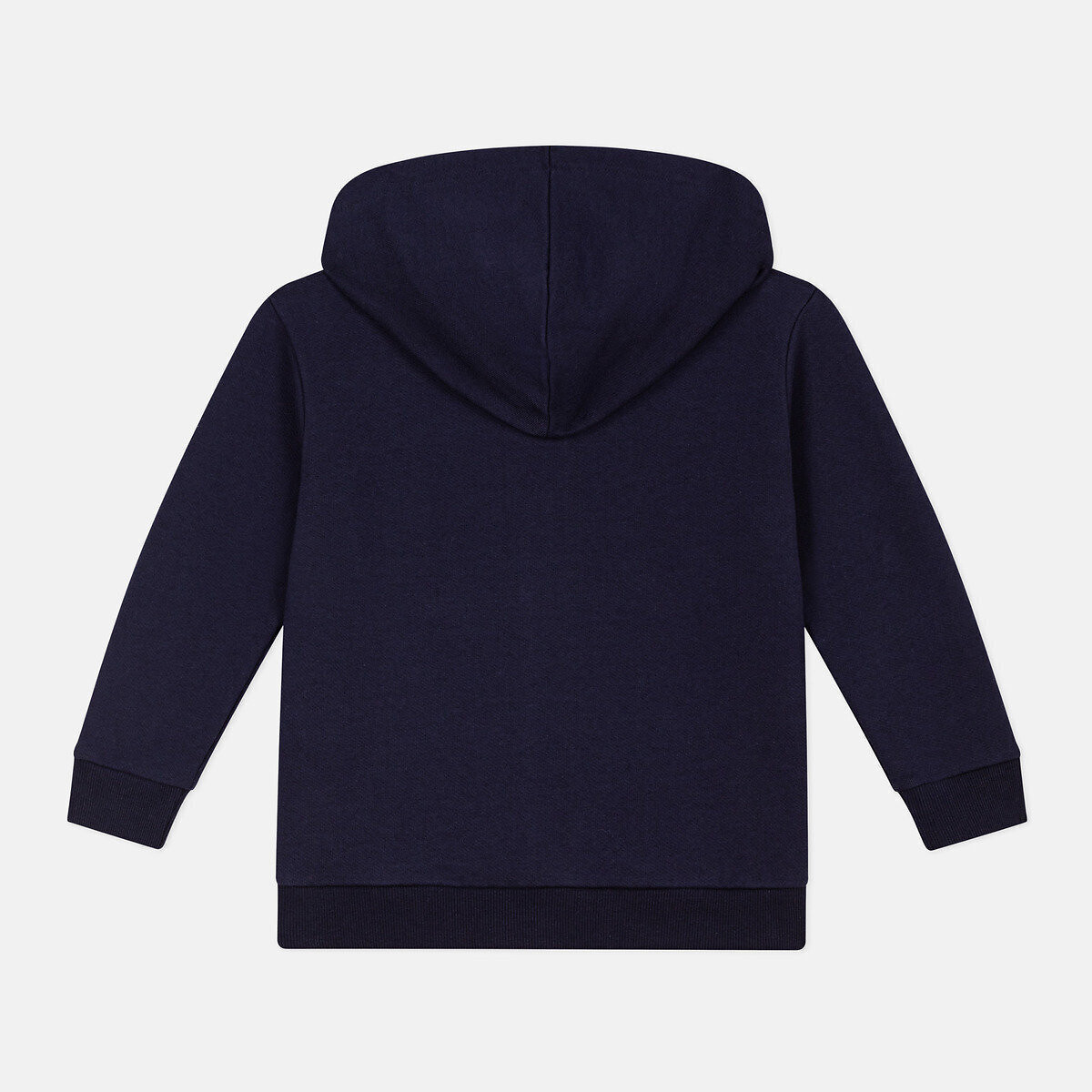 Sweat zippé à capuche en molleton bleu marine, PETIT BATEAU