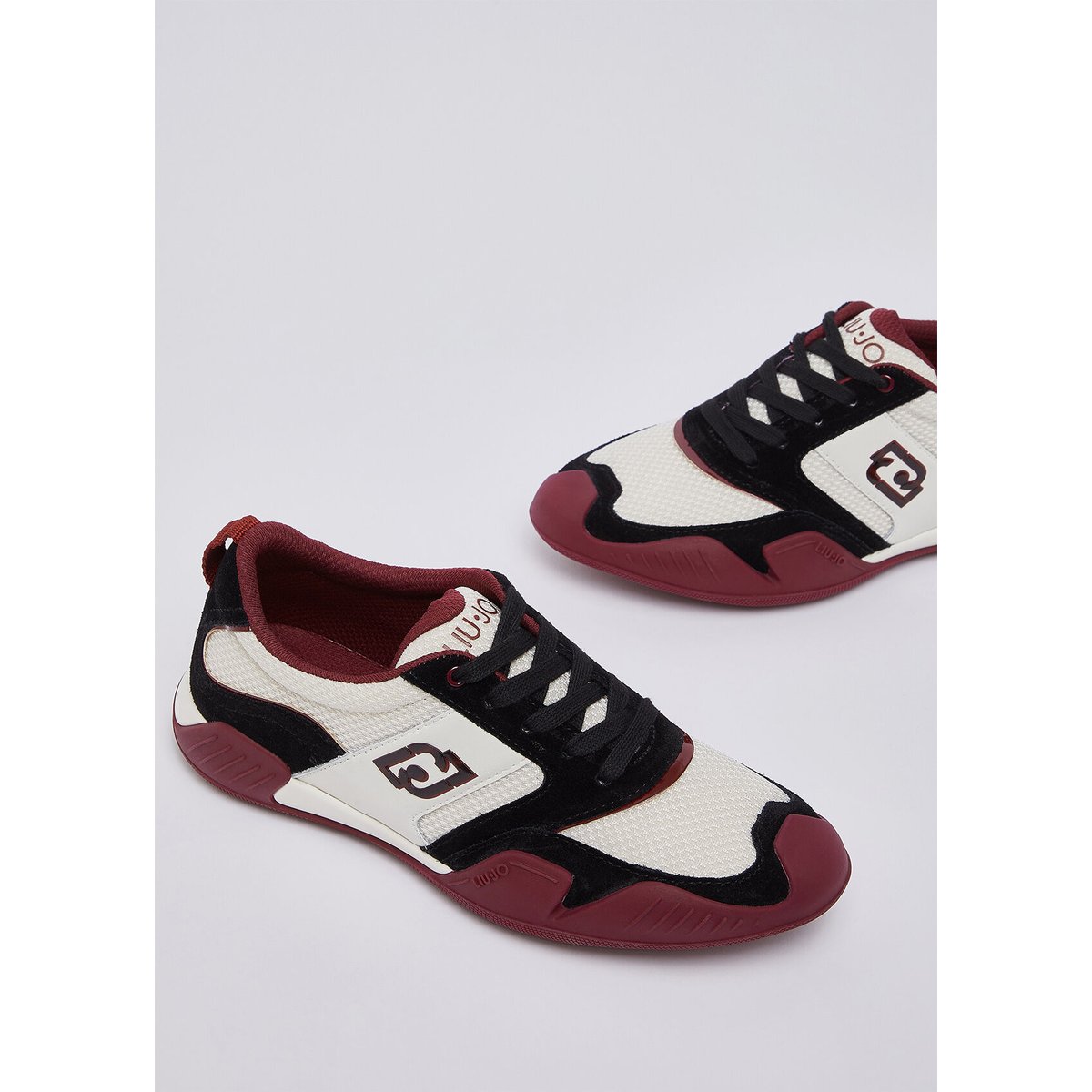 Baskets en daim et mesh blanc, LIU JO
