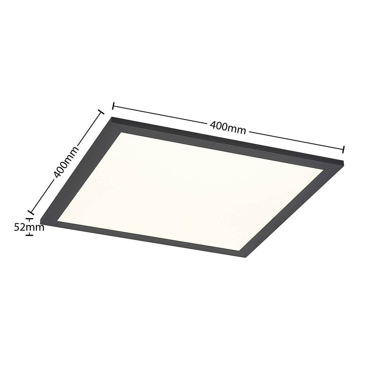 Panneau en aluminium moderneLED, Nelios noir, blanc, LINDBY