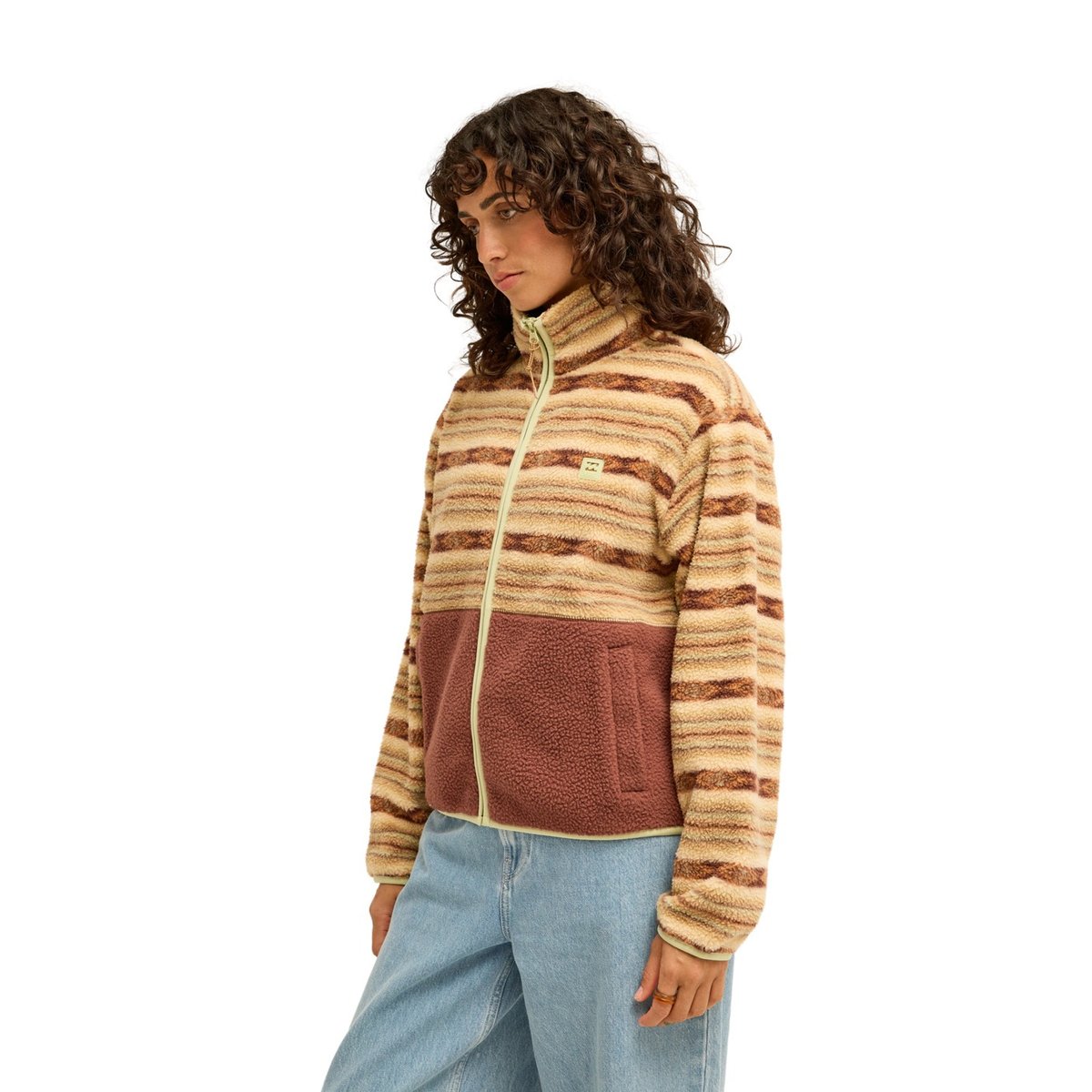Polaire zippée en sherpa ROCK JETTY marron espresso, BILLABONG