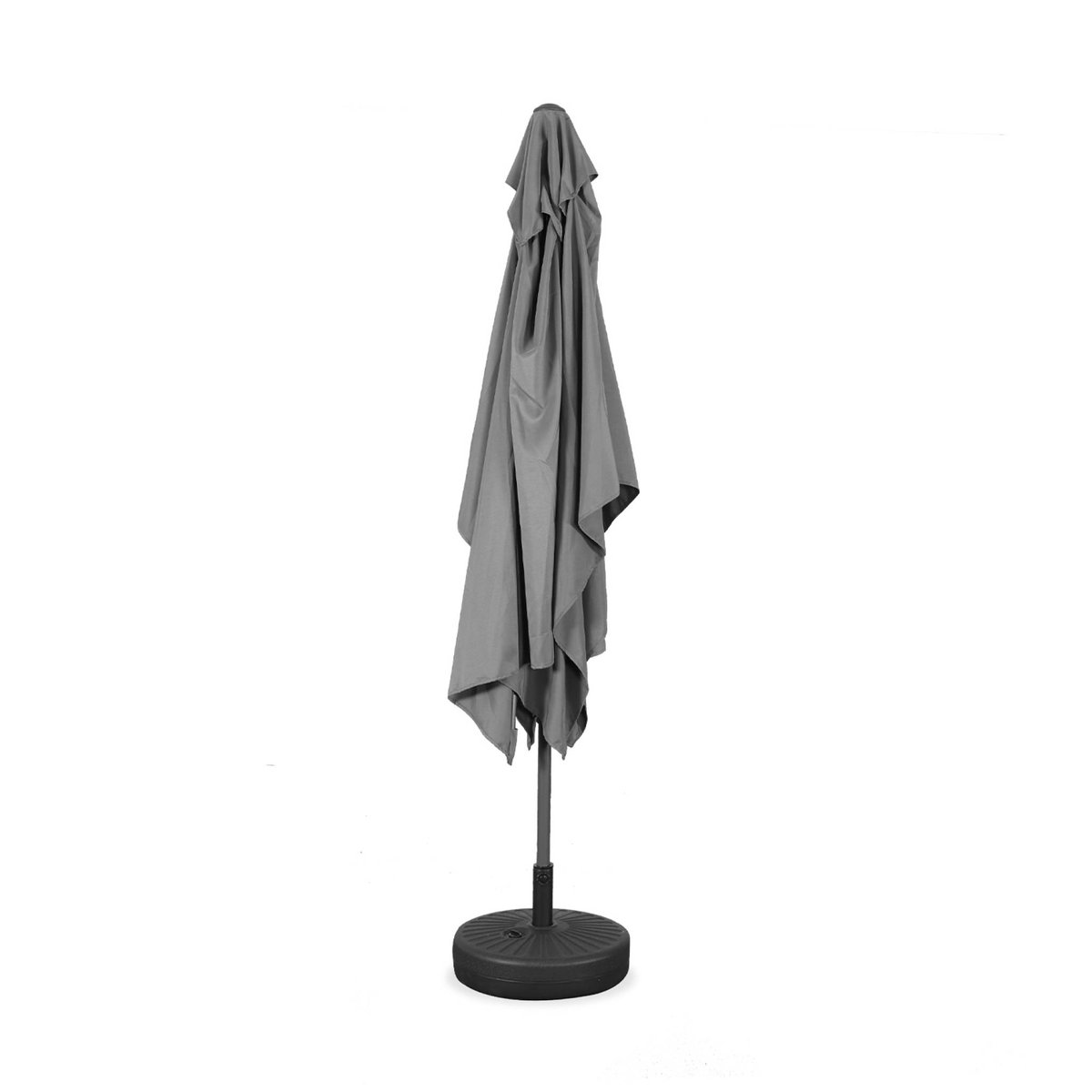 Parasol mât central rectangulaire 2x3m, mât effet bois TOUQUET gris, SWEEEK
