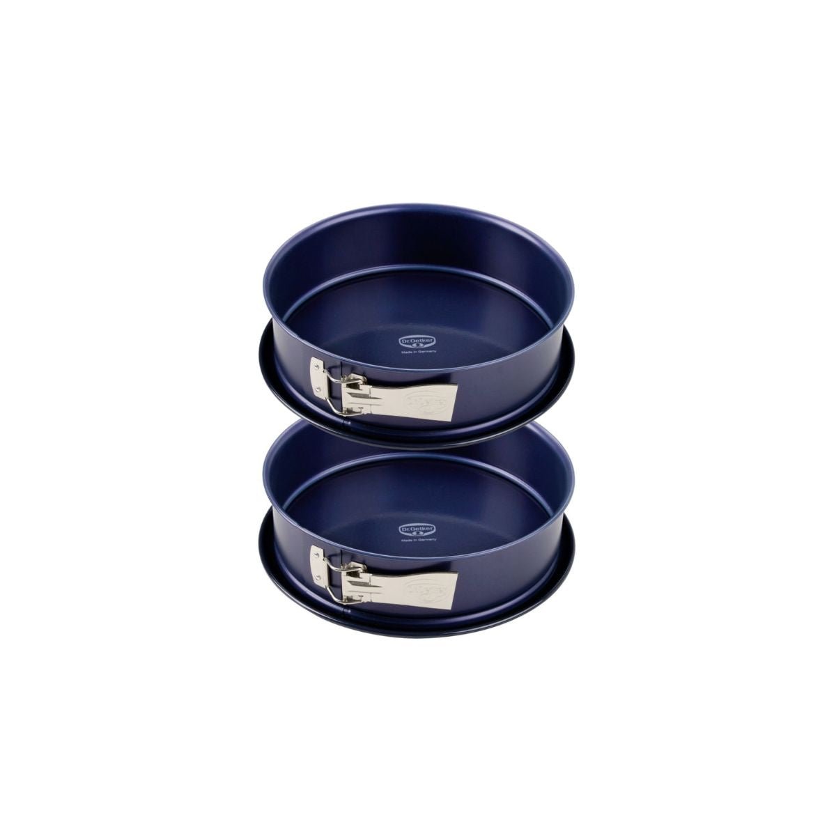 Ensemble de 2 Moules à manqué à charnière 26 cm BACK LIEBE bleu, DR OETKER
