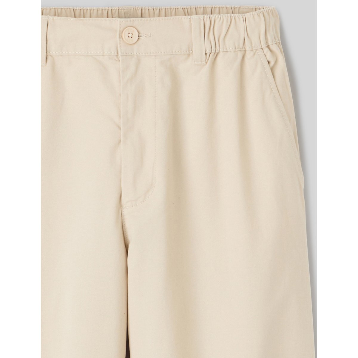 Pantalon en twill ample blanc cassé, BZB