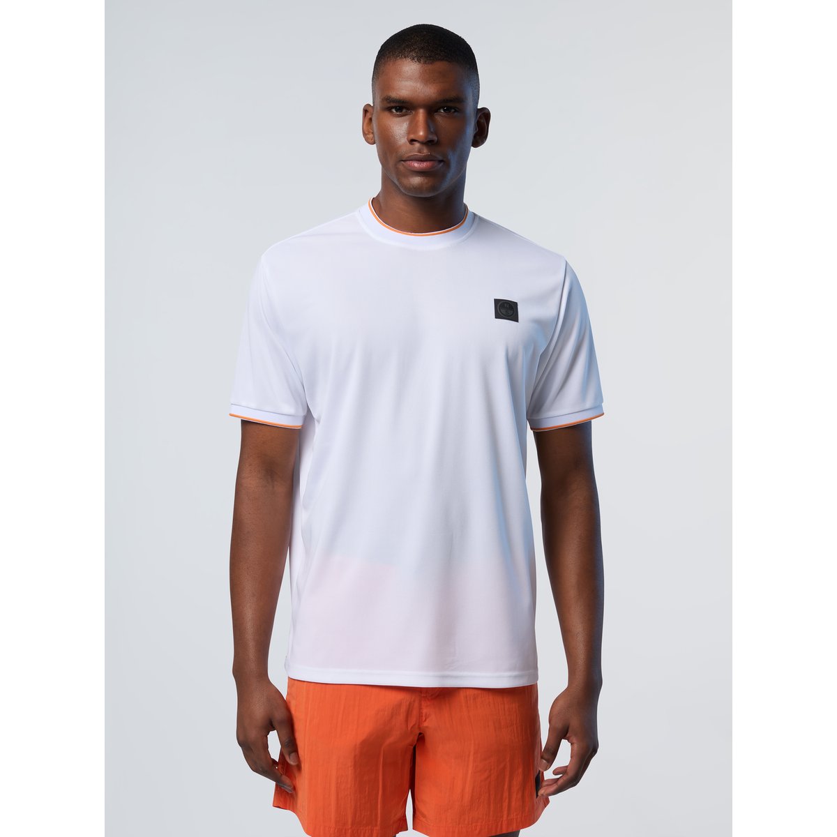 T-shirt piqué Coolmax blanc, NORTH SAILS