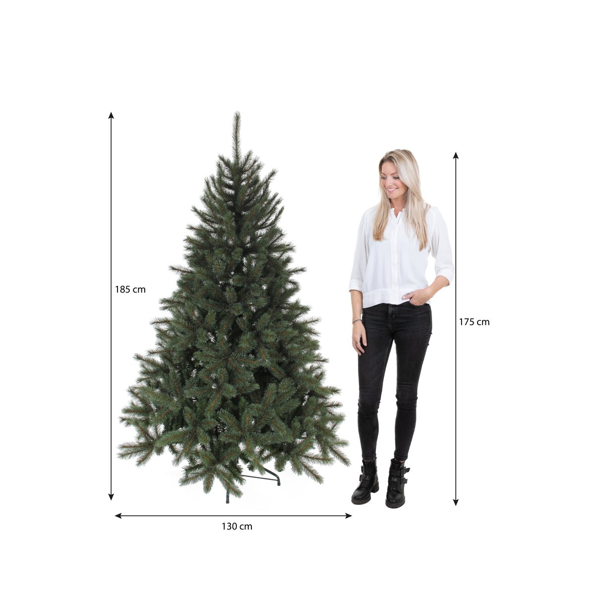 Sapin de Noël H185 cm TORONTO vert, BLACK BOX TREES