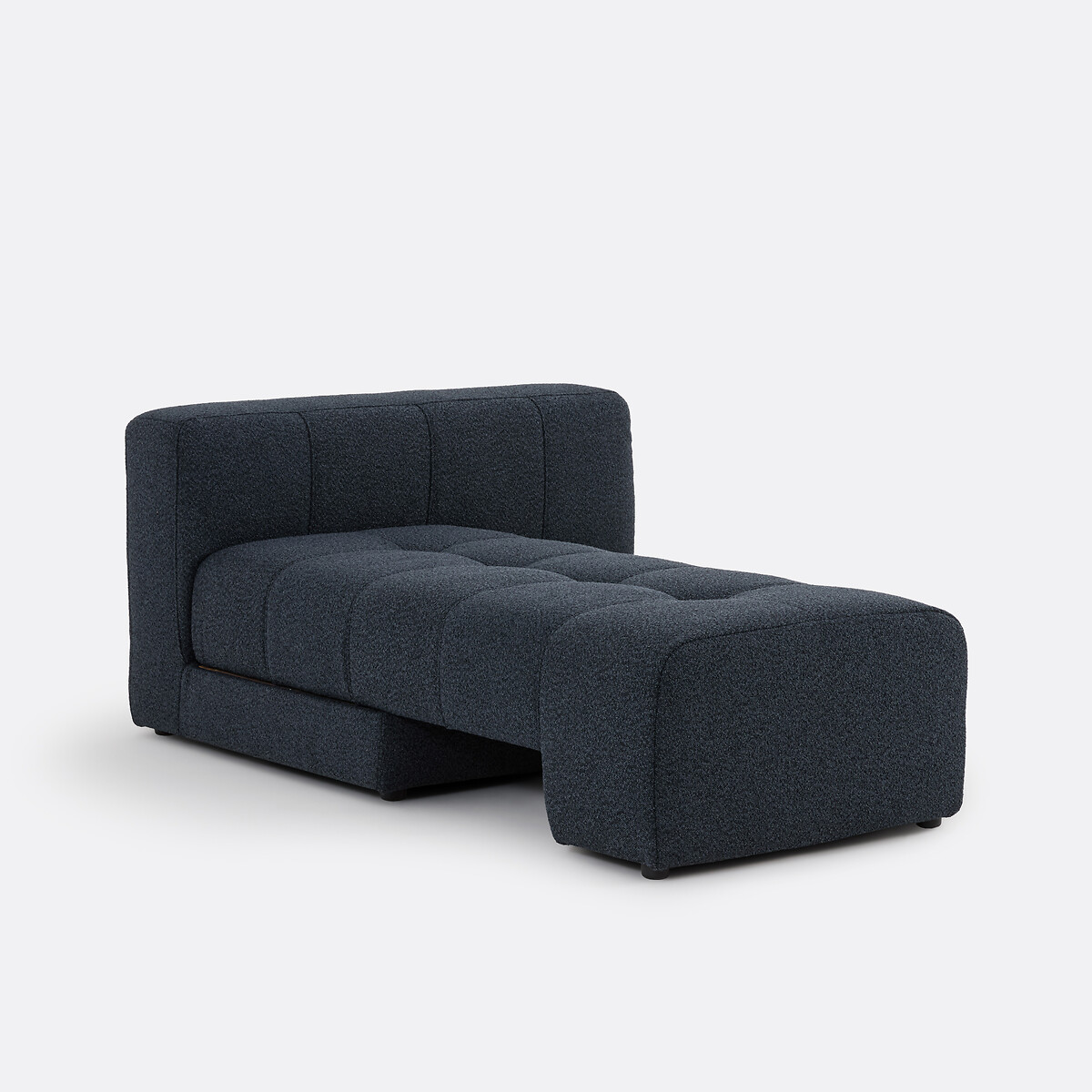 Banquette assise pivotante, droit, modulable, en bouclette fine, FANO bleu, LA REDOUTE INTERIEURS