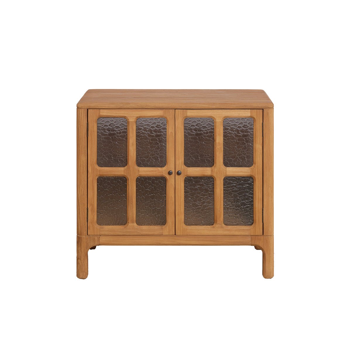 Meuble sous vasque en bois recyclé massif 2 portes 90 cm VELDE naturel, BERAH GETAH