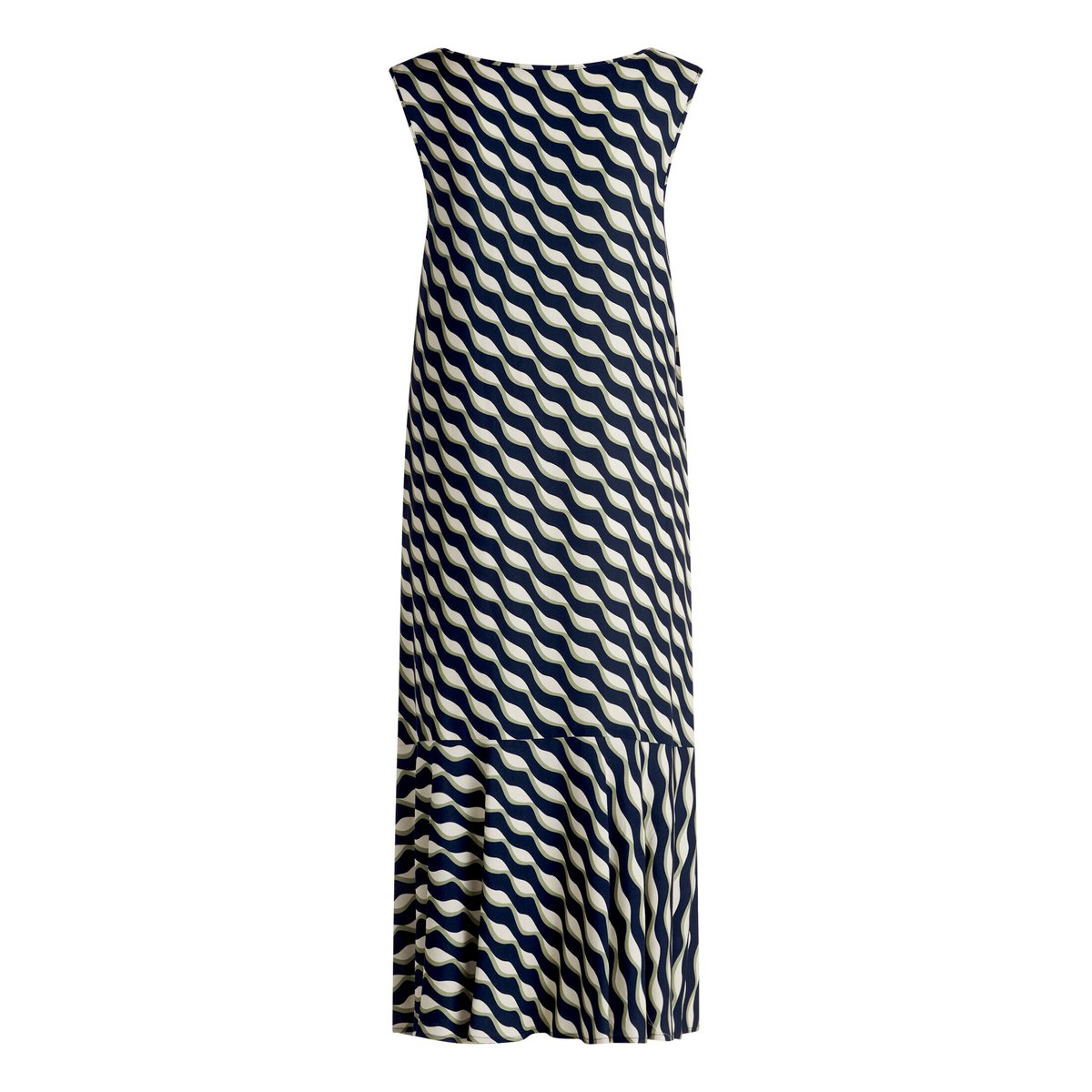 Robe à volants large encolure dark blue/green, BETTY BARCLAY