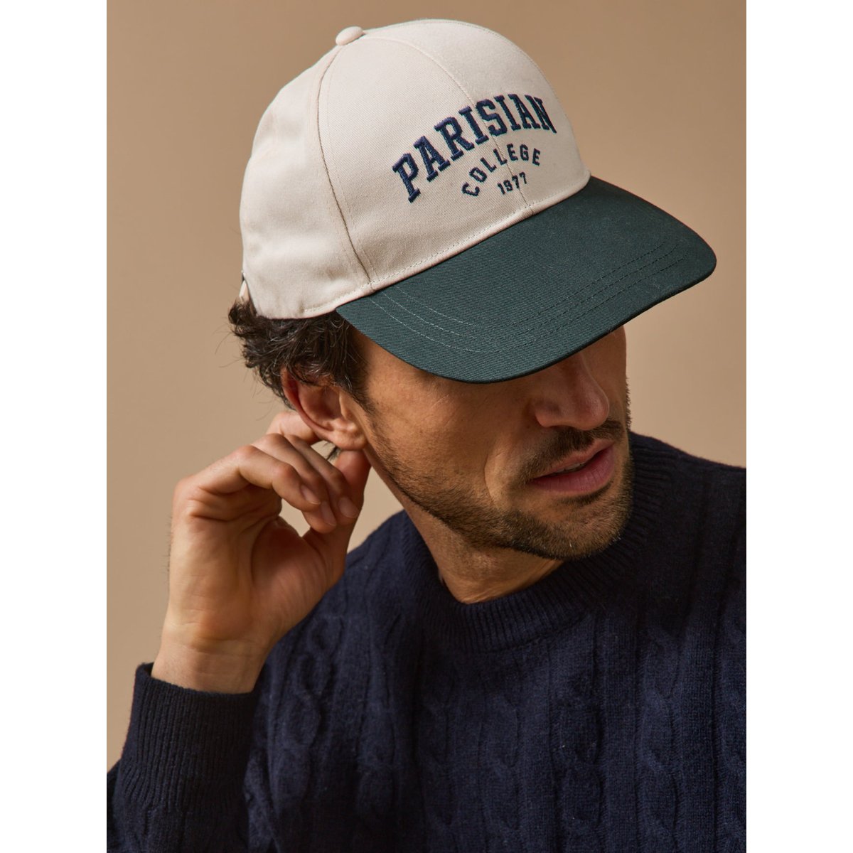 Casquette bicolore et junior vert, CYRILLUS
