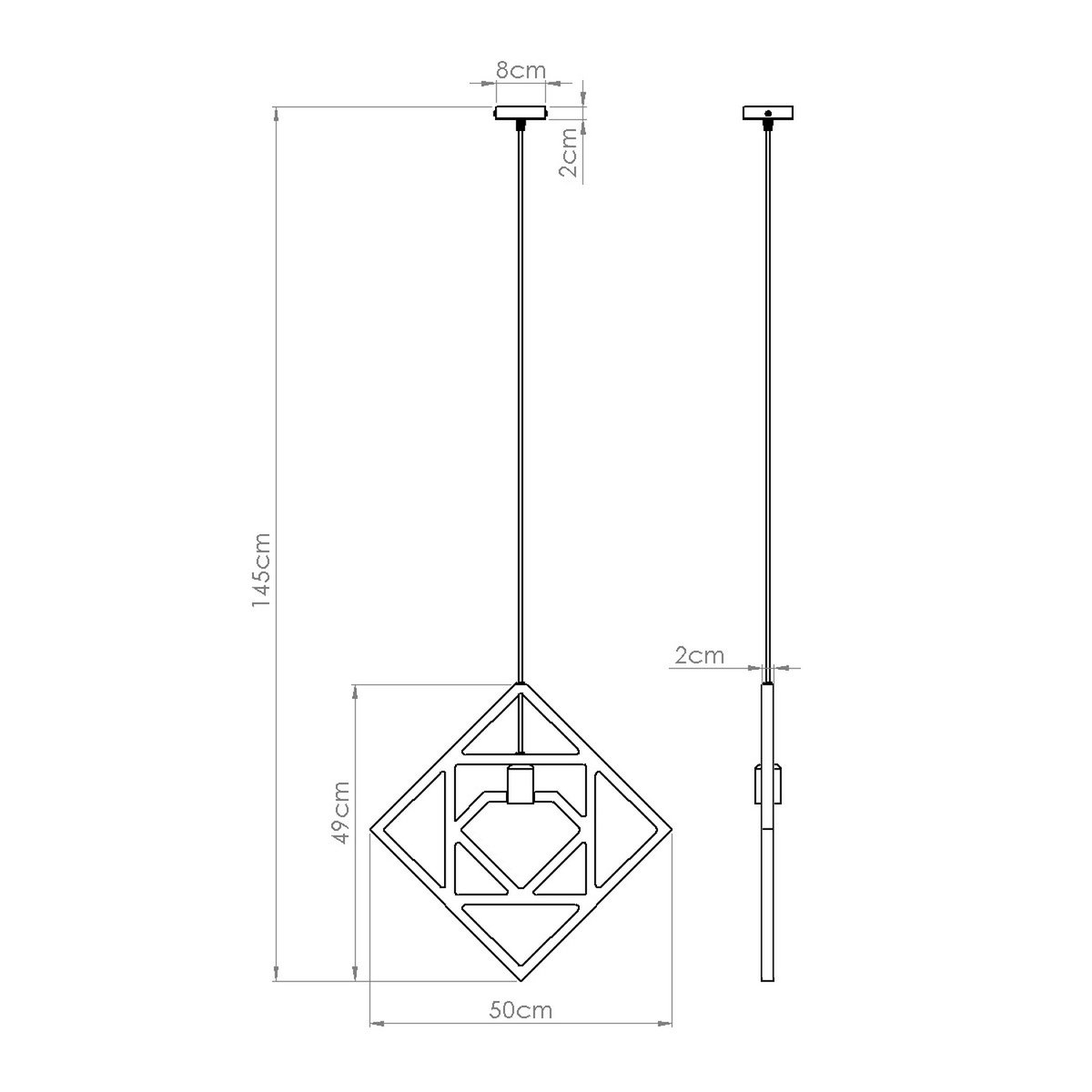 Suspension Bois Naturel E27 1 Caro naturel, EDEN