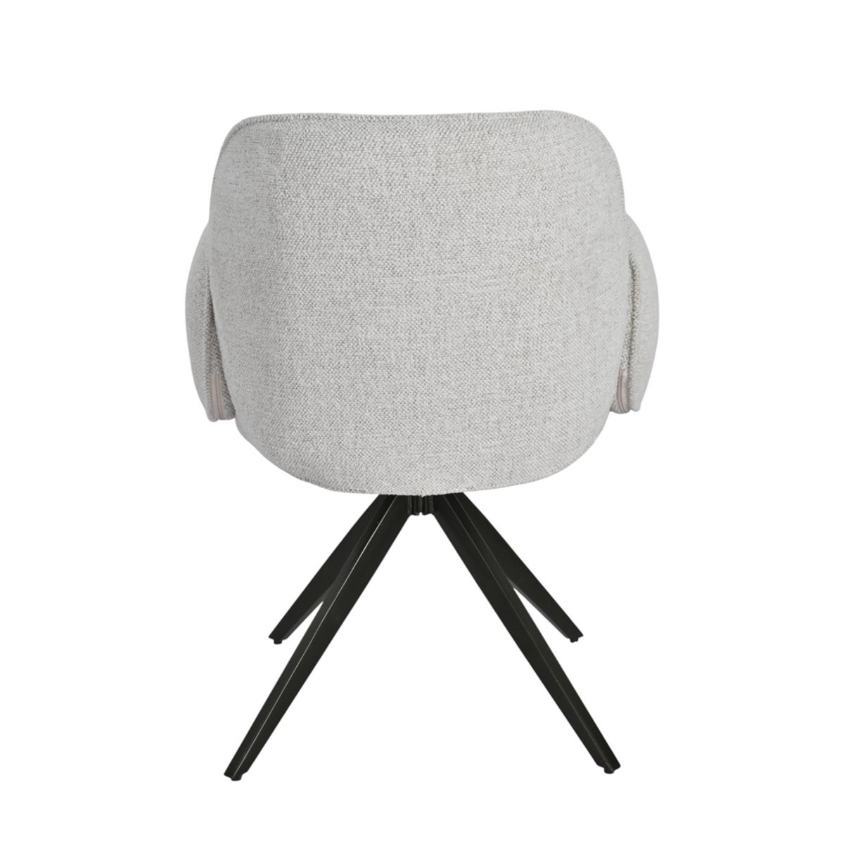 Chaise repas accoudoir tissu beige, ZAGO