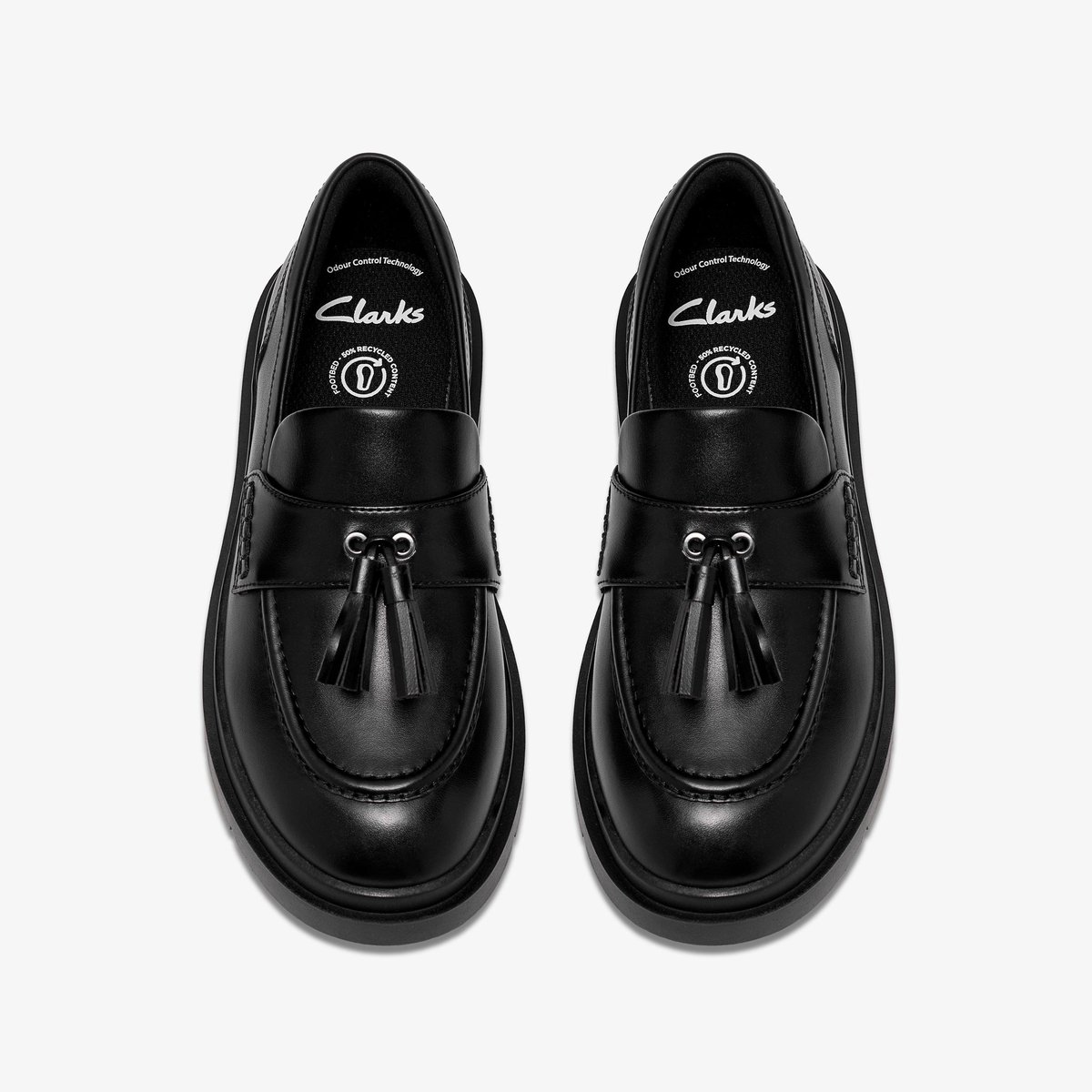 Mocassins Cuir DERRY LOAFER Y noir, CLARKS