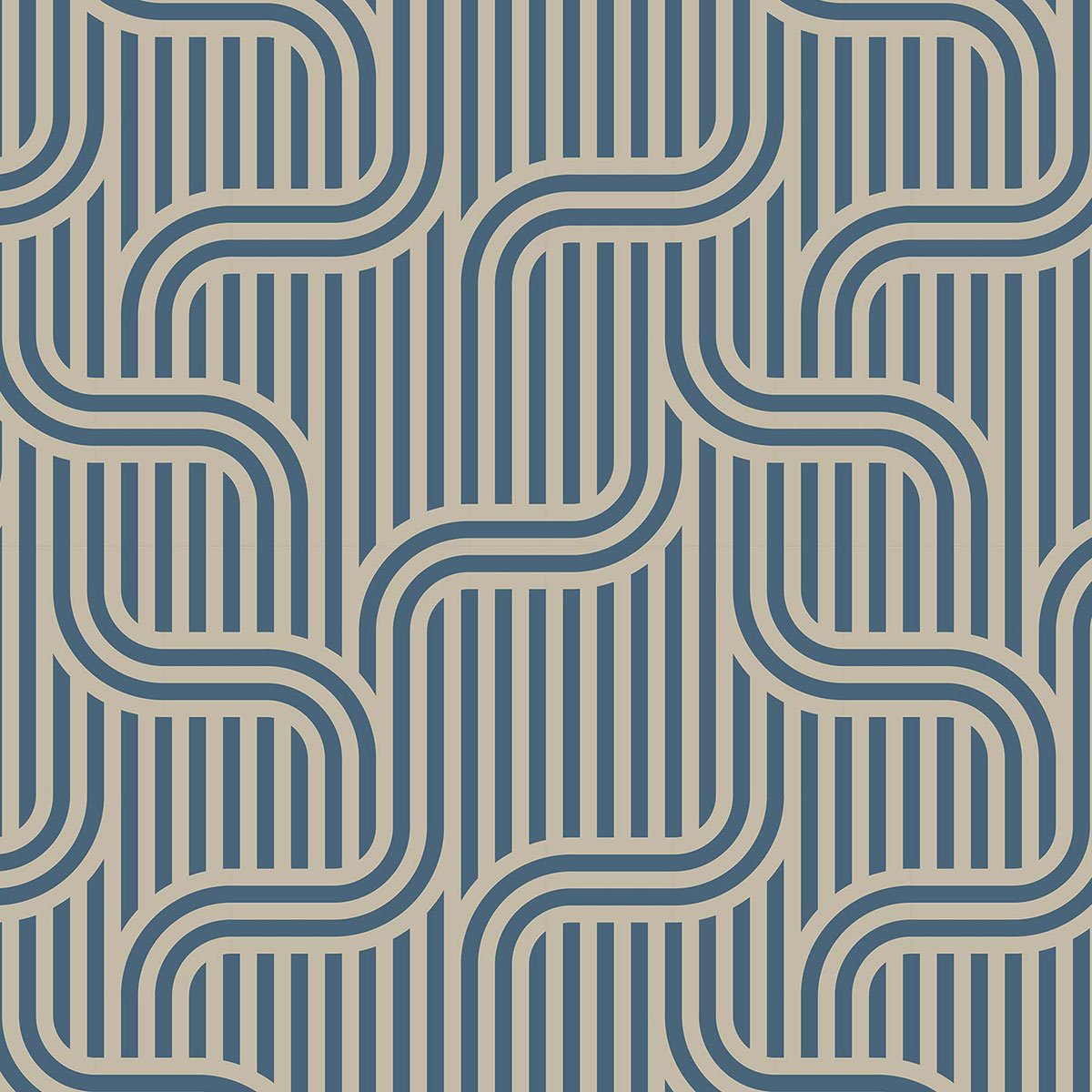Papier peint, blue roots décorative bleu, HEXOA