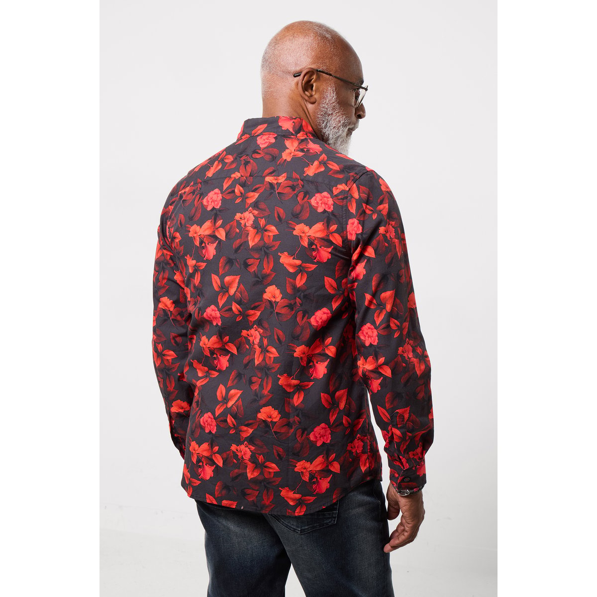 Chemise Fleurie Rouge rouge, JOE BROWNS