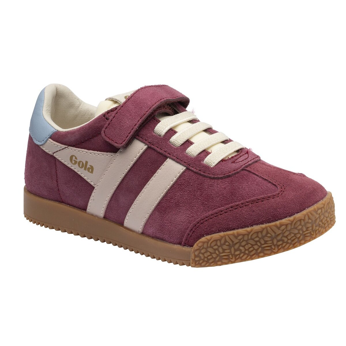 Baskets à scratch, en cuir, ELAN STRAP cerise, GOLA