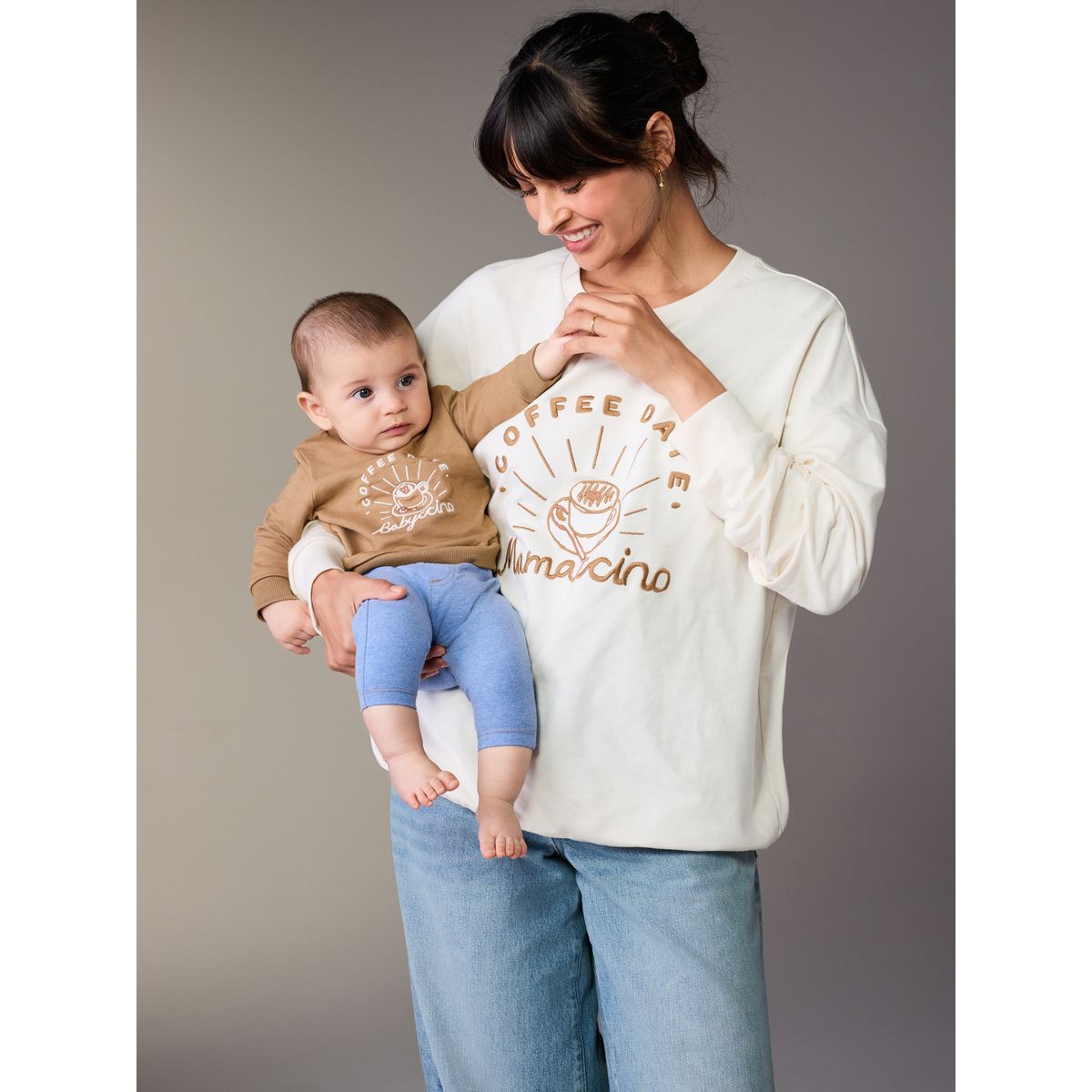 Ensemble sweat mini moi maternité, 2 pièces crème, NEXT