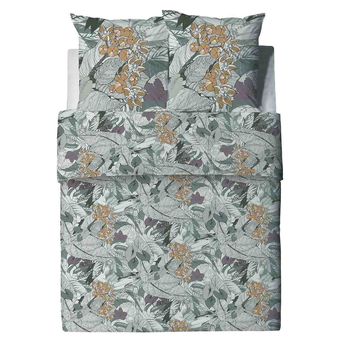 Parure housse de couette coton, Zelia multicolore, C DESIGN HOME TEXTILE
