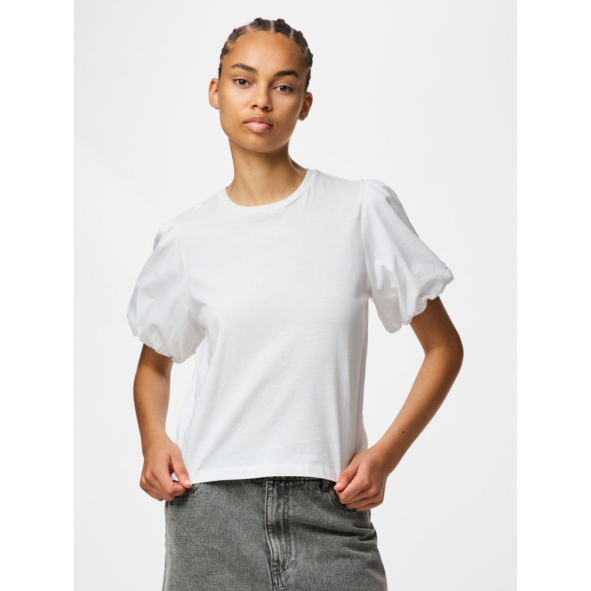 T-Shirt bright white, PIECES