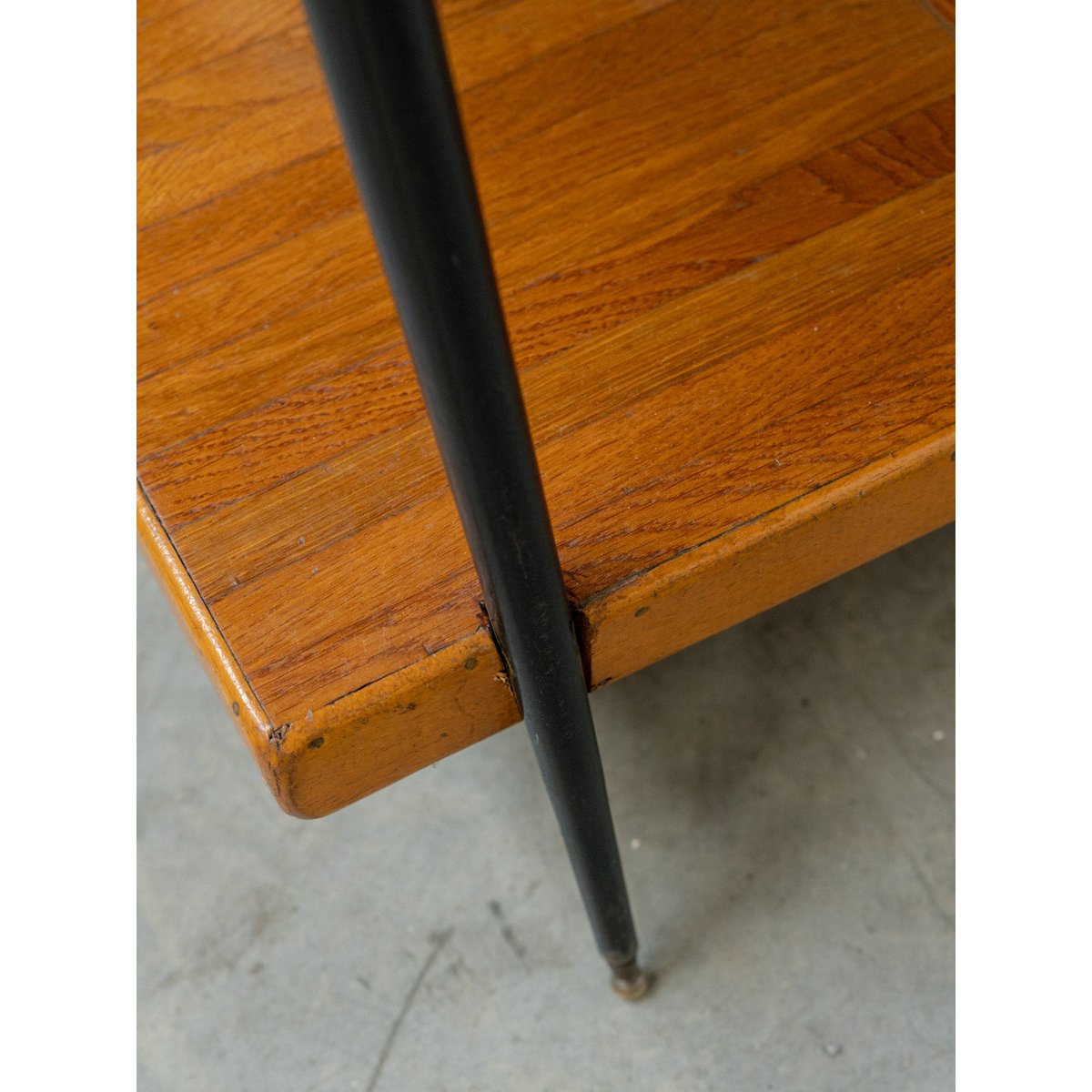 Table d'appoint en bois et métal noir Hanna N°1615 - Bon état bois clair, DEBONGOUT